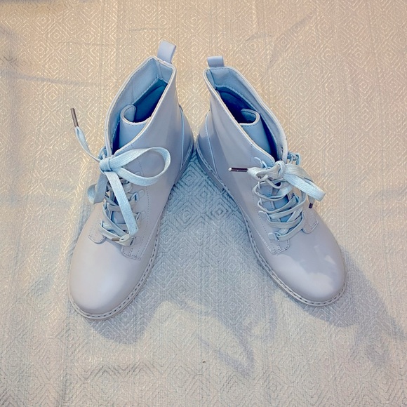 Jordyn Lug Sole Combat Boot Size 7 Pastel Blue - Picture 6 of 6
